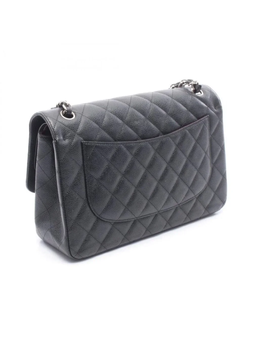 Chanel Shoulder Bag Maxi Quilted 30 Classic Large Double Flap Black Caviar